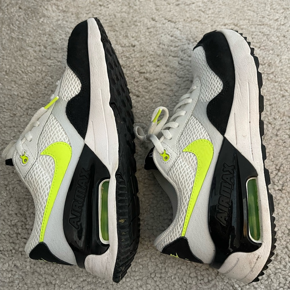Youth Sneakers - Black and Neon Yellow